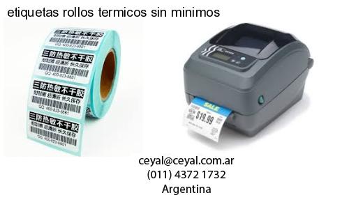 etiquetas rollos termicos sin minimos