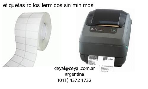 etiquetas rollos termicos sin minimos