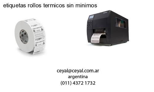 etiquetas rollos termicos sin minimos