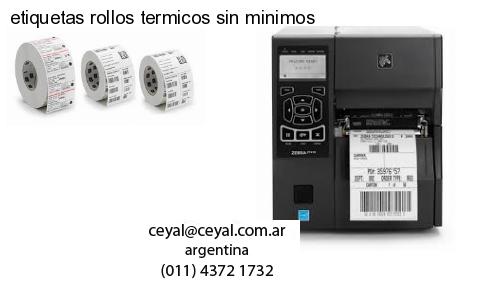 etiquetas rollos termicos sin minimos