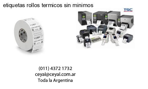 etiquetas rollos termicos sin minimos