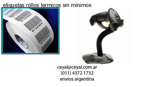 etiquetas rollos termicos sin minimos