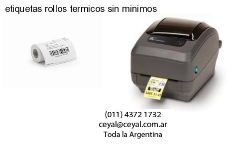 etiquetas rollos termicos sin minimos