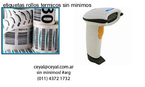 etiquetas rollos termicos sin minimos