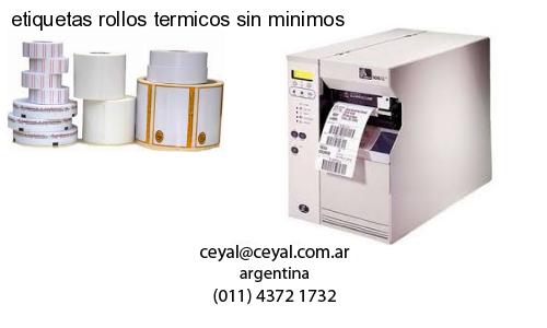 etiquetas rollos termicos sin minimos