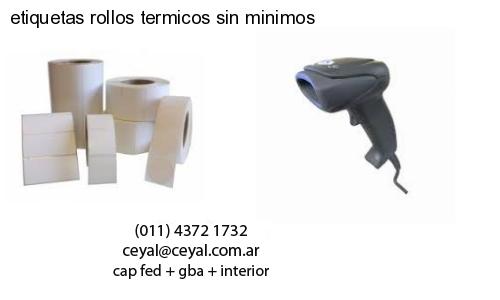 etiquetas rollos termicos sin minimos