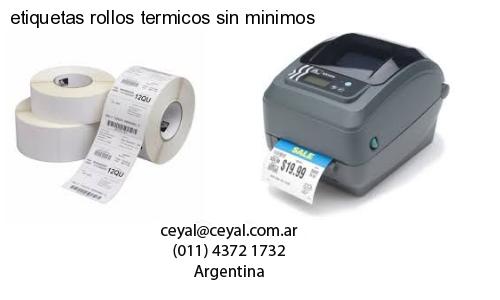 etiquetas rollos termicos sin minimos