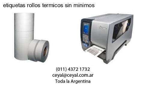 etiquetas rollos termicos sin minimos