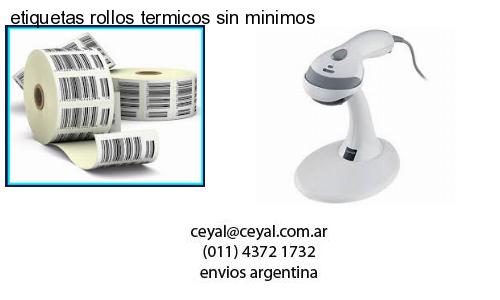 etiquetas rollos termicos sin minimos