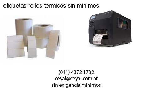 etiquetas rollos termicos sin minimos