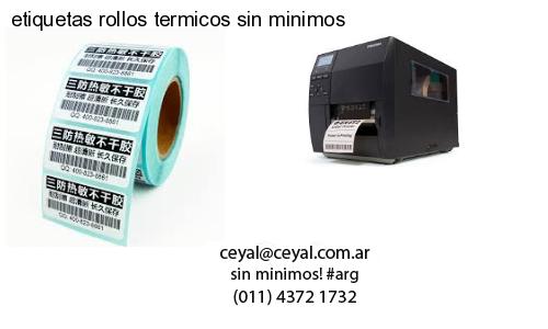 etiquetas rollos termicos sin minimos