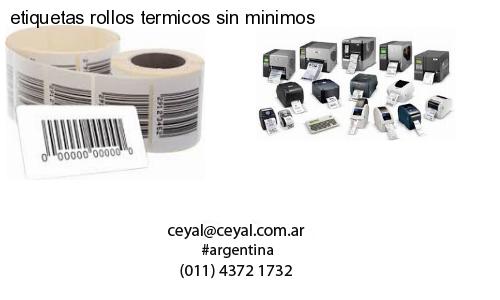 etiquetas rollos termicos sin minimos