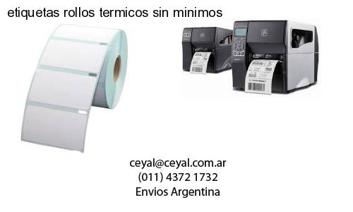 etiquetas rollos termicos sin minimos