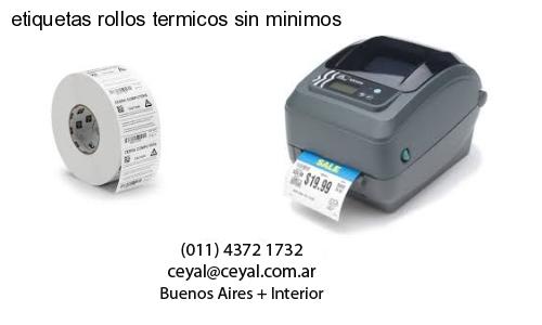 etiquetas rollos termicos sin minimos