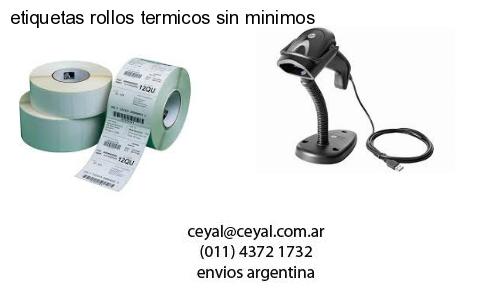etiquetas rollos termicos sin minimos