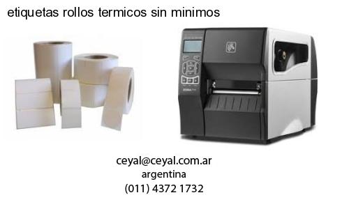 etiquetas rollos termicos sin minimos
