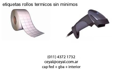 etiquetas rollos termicos sin minimos