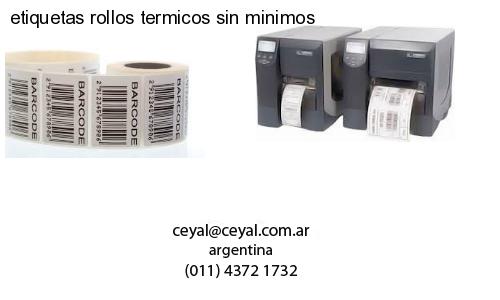 etiquetas rollos termicos sin minimos