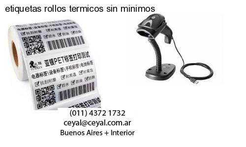 etiquetas rollos termicos sin minimos