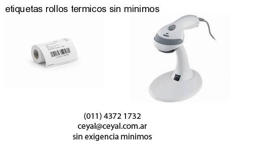 etiquetas rollos termicos sin minimos