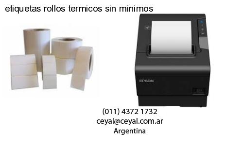 etiquetas rollos termicos sin minimos