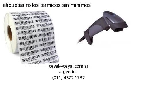 etiquetas rollos termicos sin minimos
