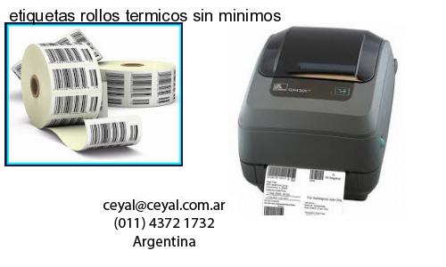 etiquetas rollos termicos sin minimos