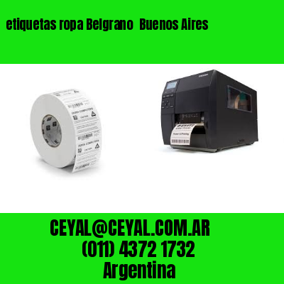 etiquetas ropa Belgrano  Buenos Aires