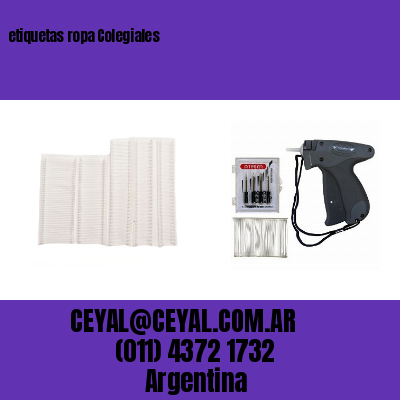 etiquetas ropa Colegiales