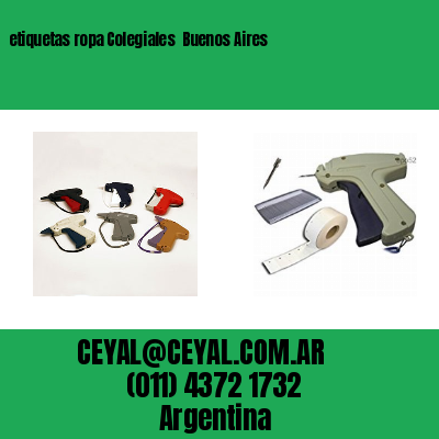 etiquetas ropa Colegiales Buenos Aires