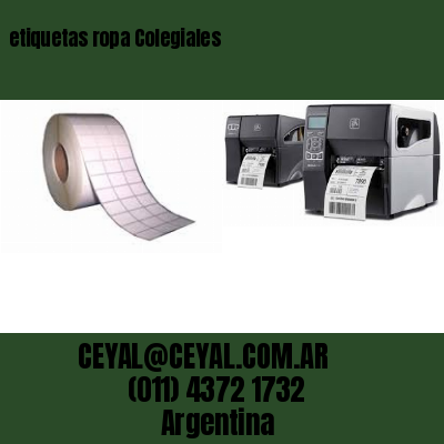 etiquetas ropa Colegiales