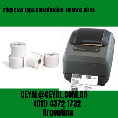 etiquetas ropa Constitucion  Buenos Aires