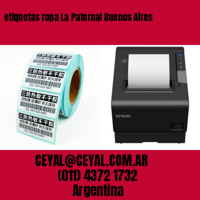 etiquetas ropa La Paternal Buenos Aires