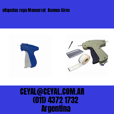 etiquetas ropa Monserrat Buenos Aires