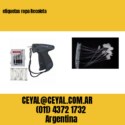 etiquetas ropa Recoleta