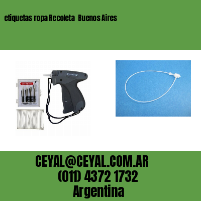etiquetas ropa Recoleta Buenos Aires