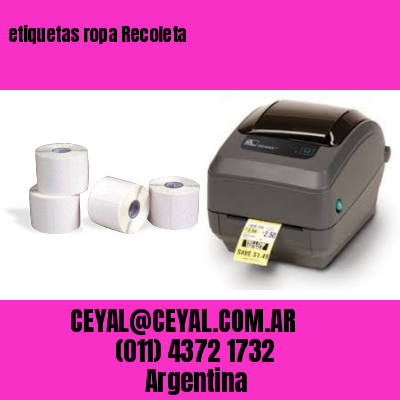 etiquetas ropa Recoleta