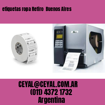 etiquetas ropa Retiro  Buenos Aires