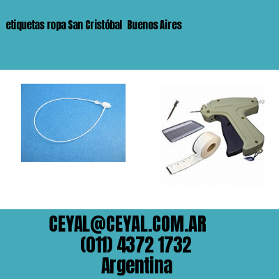 etiquetas ropa San Cristóbal  Buenos Aires