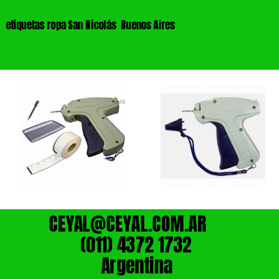 etiquetas ropa San Nicolás  Buenos Aires