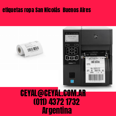 etiquetas ropa San Nicolás  Buenos Aires