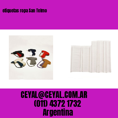 etiquetas ropa San Telmo