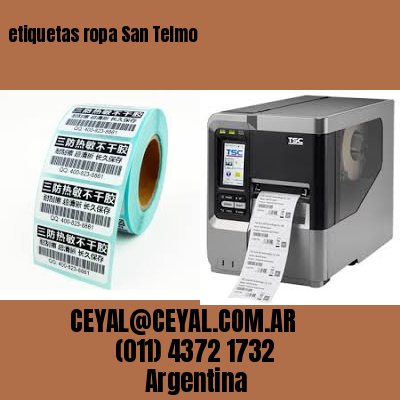 etiquetas ropa San Telmo