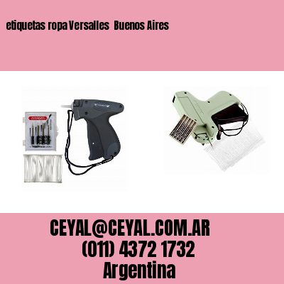 etiquetas ropa Versalles  Buenos Aires