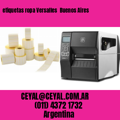 etiquetas ropa Versalles  Buenos Aires
