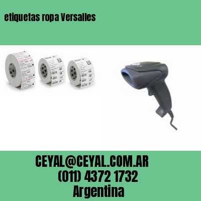 etiquetas ropa Versalles