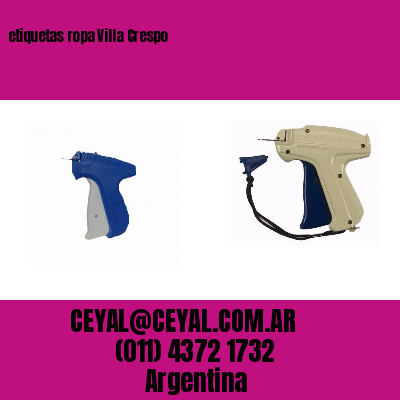 etiquetas ropa Villa Crespo