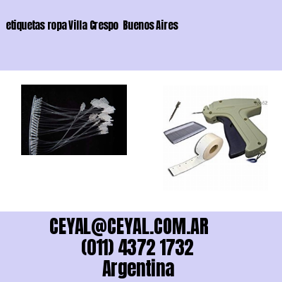 etiquetas ropa Villa Crespo  Buenos Aires