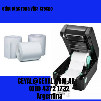 etiquetas ropa Villa Crespo