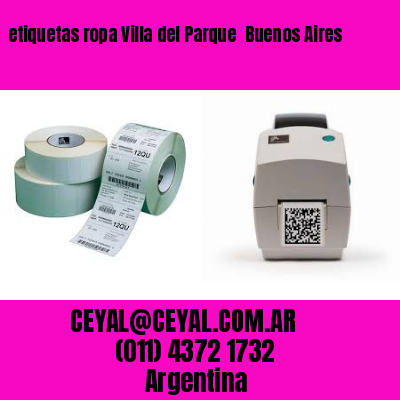etiquetas ropa Villa del Parque  Buenos Aires